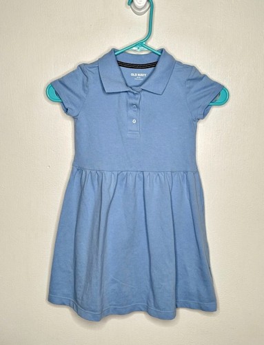 Old Navy Polo Shirt Dress Girls Size XS 5 Short Sleeve Collar School Uniform