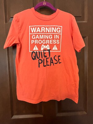 ''Warning Gaming in Progress, Quiet Please'' T SHIRT sz M