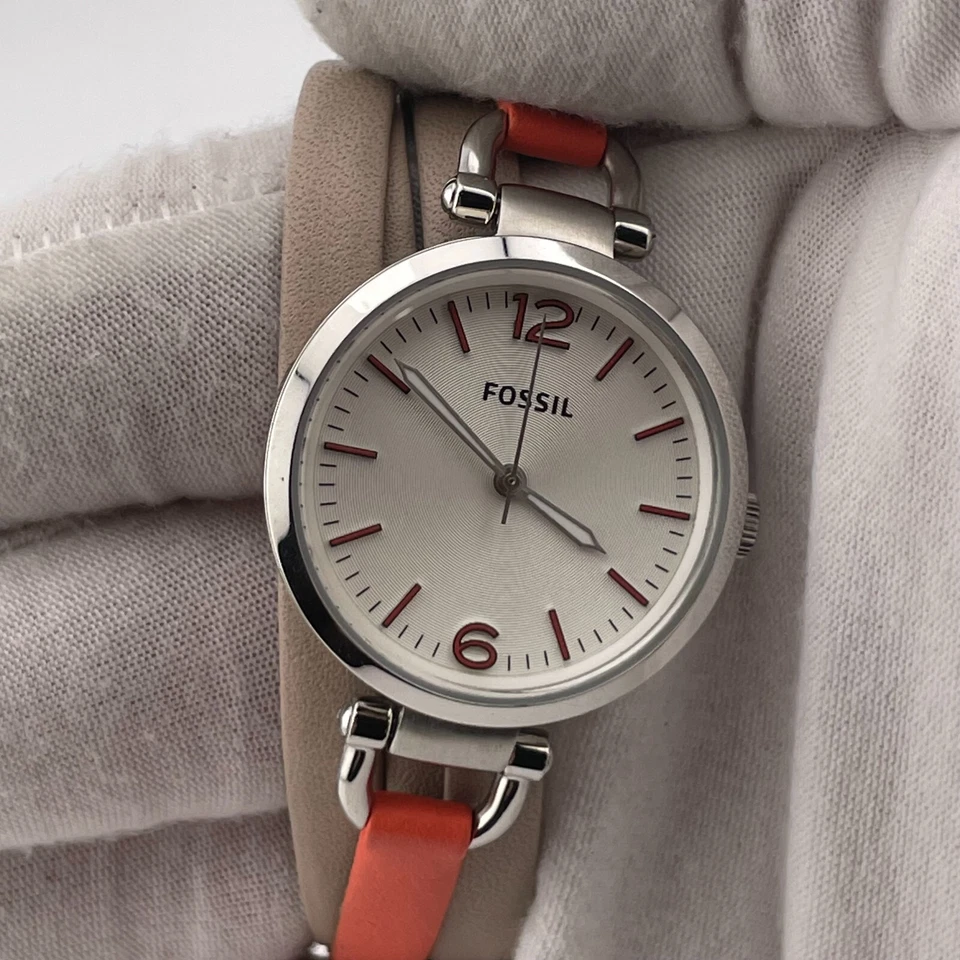 Relógio Fossil Georgia ES3222 Feminino 32mm Estojo Couro Quartzo Três Mãos Analógico - Imagem 4 de 4