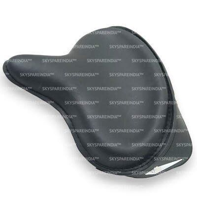 Siège Solo Style Police Pour Harley-Davidson - Cuir Noir - Neuf, Fabrication Inde - Compatible Knucklehead, Panhead, Etc.