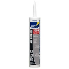 White Lightning WL30060 3006 Siliconized Acrylic Latex All Purpose Caulk, 10 oz