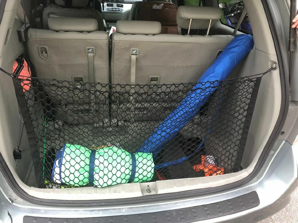 Red de carga de malla organizadora estilo sobre maletero trasero para Honda Odyssey 1995-2017 Foto 3 de 4