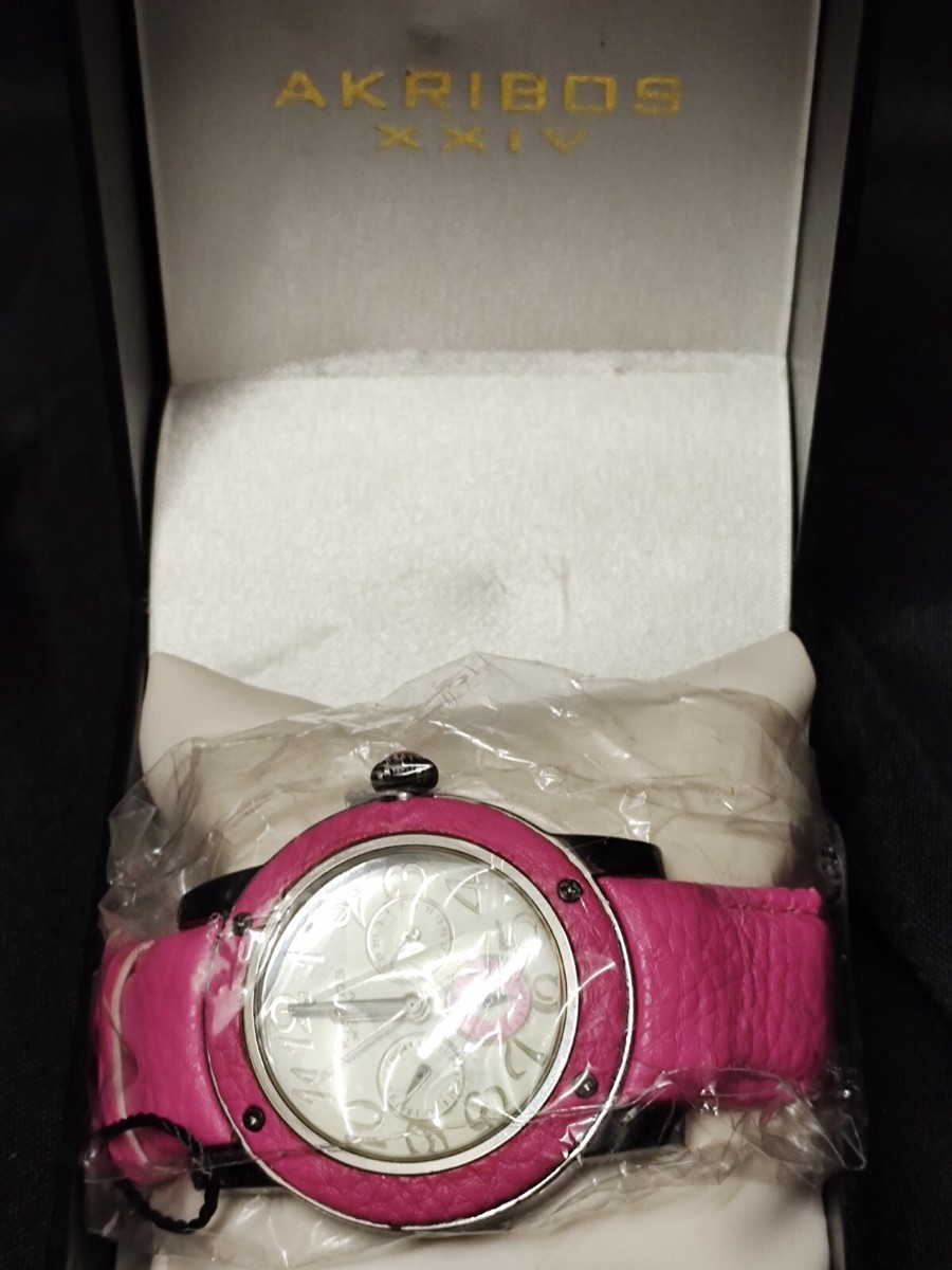Akribos XXIV Women\'s Quartz Genuine Leather Watch Akribos XXIV Quartz Crystal White Dial Ladies Watch  main image 4