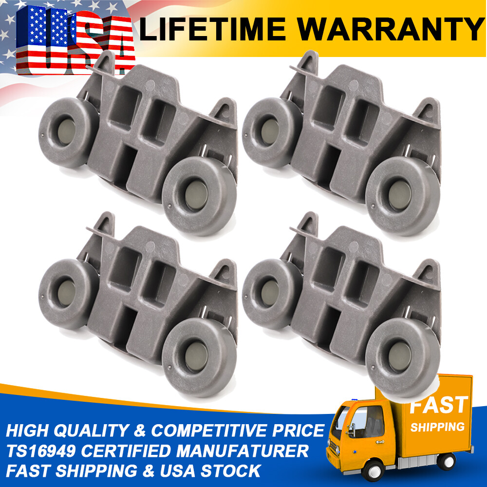 4Pcs W10195416 Dishwasher Wheels Lower Rack Fit for Kenmore Kitchen Aid