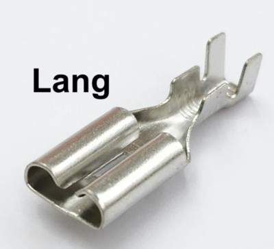 25x 7,8 Kabelschuhe Kabelsteckhülsen Stecker Messing Flachstecker Motorrad LANG