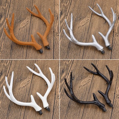 1 Pair Simulation Plastic Deer Antlers Diy Hair Accessories