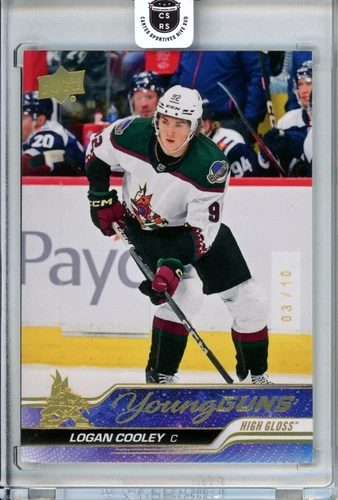 2023-24 Upper Deck Extended Series LOGAN COOLEY Young Guns HIGH GLOSS 03/10