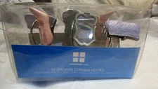 NIB Essential Home Shoe Purse Mirror Shower Curtain Hooks Hollywood Glam