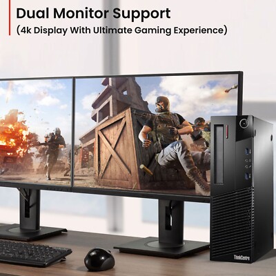 Lenovo Gaming PC Desktop i5-3rd 16GB RAM 1TB HDD NVIDIA GT 1030 Wi