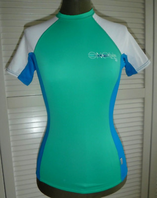 ONEILL Sonnenschutz Surfshirt Skins UPF 50+ - Small / Gr. 38 - Türkis grün weiß