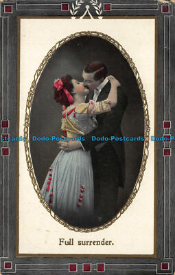 R122324 Full Surrender. Frau und Mann Kuss. 1911