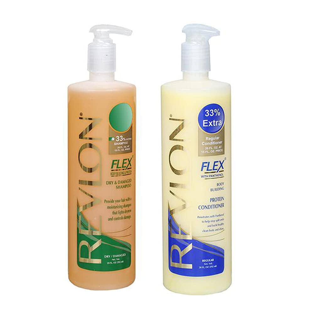 Revlon FLEX シャンプー＆コンディショナー セット REVLON FLEX DRY DAMAGED SHAMPOO & REGULAR PROTEIN CONDITIONER 592