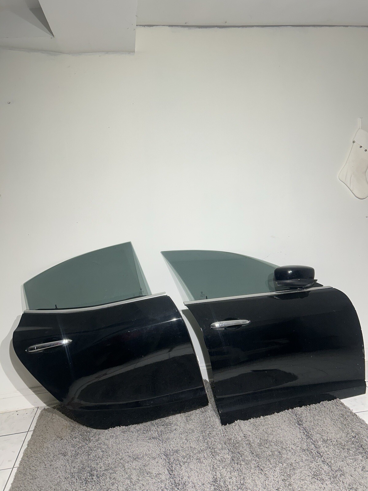 Black Pillar Posts Covers GLOSSY 4PCS Door Trim FOR Maserati Ghibli 2014-2023