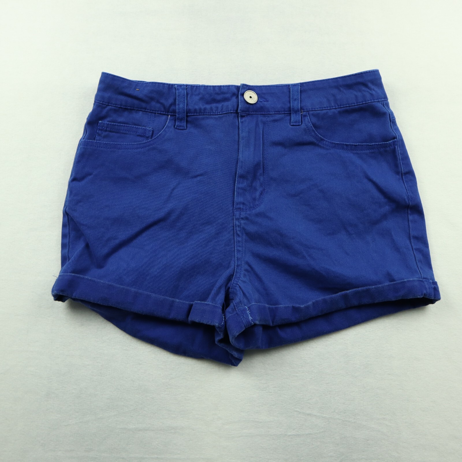 royal blue high waisted shorts