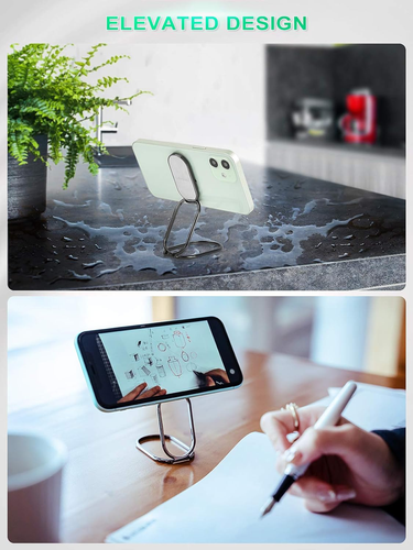 Phone Ring Holder Finger Kickstand 360°Rotation Cellphone Back Grip Foldable Cel - Picture 3 of 12