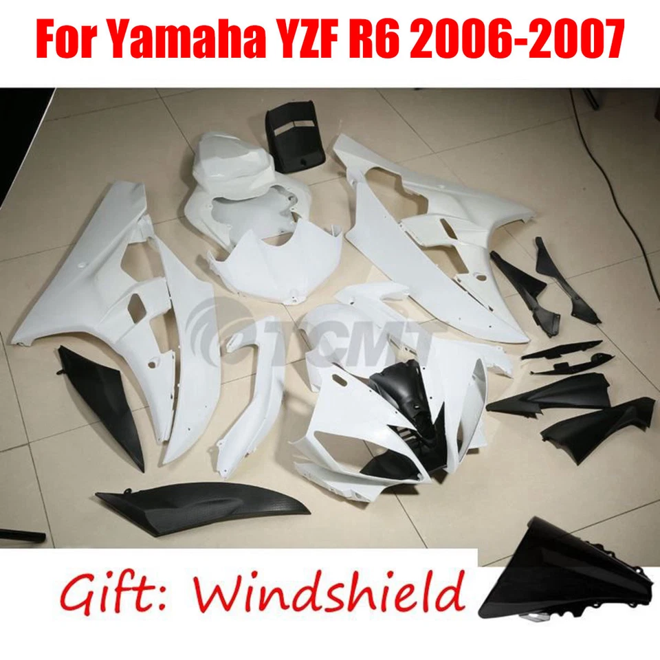 Carenagem sem pintura carroceria para Yamaha YZF R6 1998-2002 2005 2006-2007 2008-2016 - Imagem 3 de 4