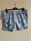 M&S Blue Floral Printed Swim shorts Size 2XL