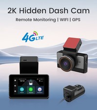 2026 Newest 4G LTE SIM Dash Cam 2k+720P Dual lens Record Car Camera Remote View