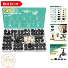 Complete 106-Piece Faucet Washer Set - Ideal for Outdoor Indoor Repairs