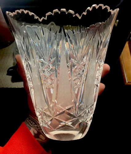 Antique American Brilliant Period Cut Glass Light Shade Magnificent