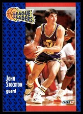 John Stockton 1991-92 Fleer #221 Utah Jazz NBA READ FREE SHIPPING AutographDen