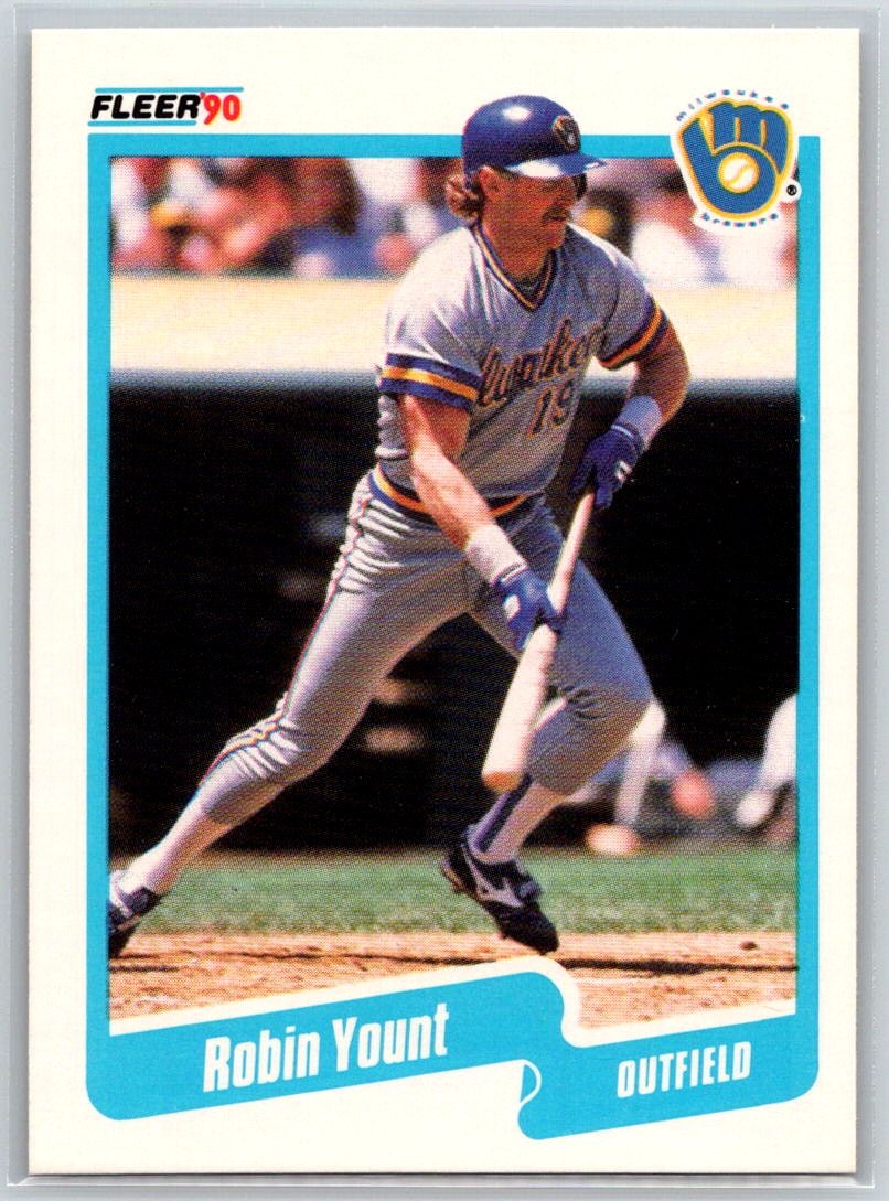 1990 Fleer #340b Robin Yount Milwaukee Brewers