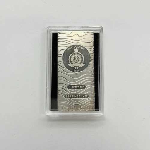 2021-Niue 1oz .999 Silver Star Wars Mandalorian Beskar LucasFilm Bar Bullion