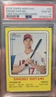 New Listing2018 Topsp Heritage 1969 Collector Cards #69CC-SO Shohei Ohtani Angels RC PSA 10