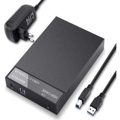 USB 3.0 Festplattengehäuse SATA 2,5 3,5 Zoll externe HDD SSD 24TB