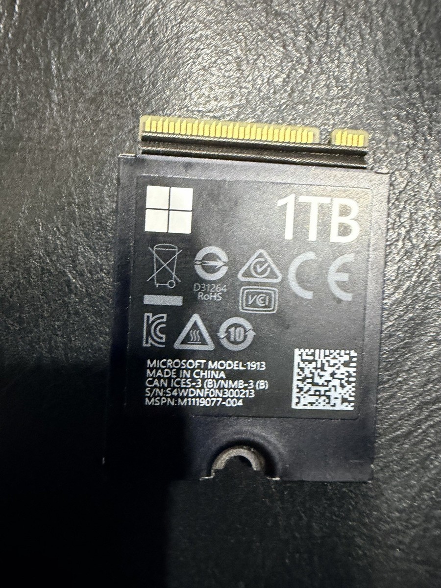 1 TB SSD NVMe M.2 2230 PCIe 3 x4 for Microsoft Surface Pro