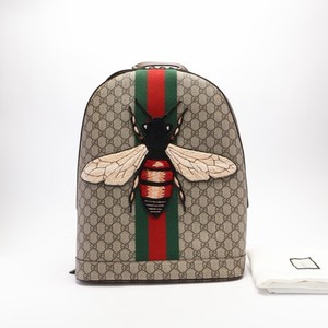 Gucci 蜂バックパック GUCCI 】グッチ GGスプリーム 蜂 ビーバックパック リュック 新品同様