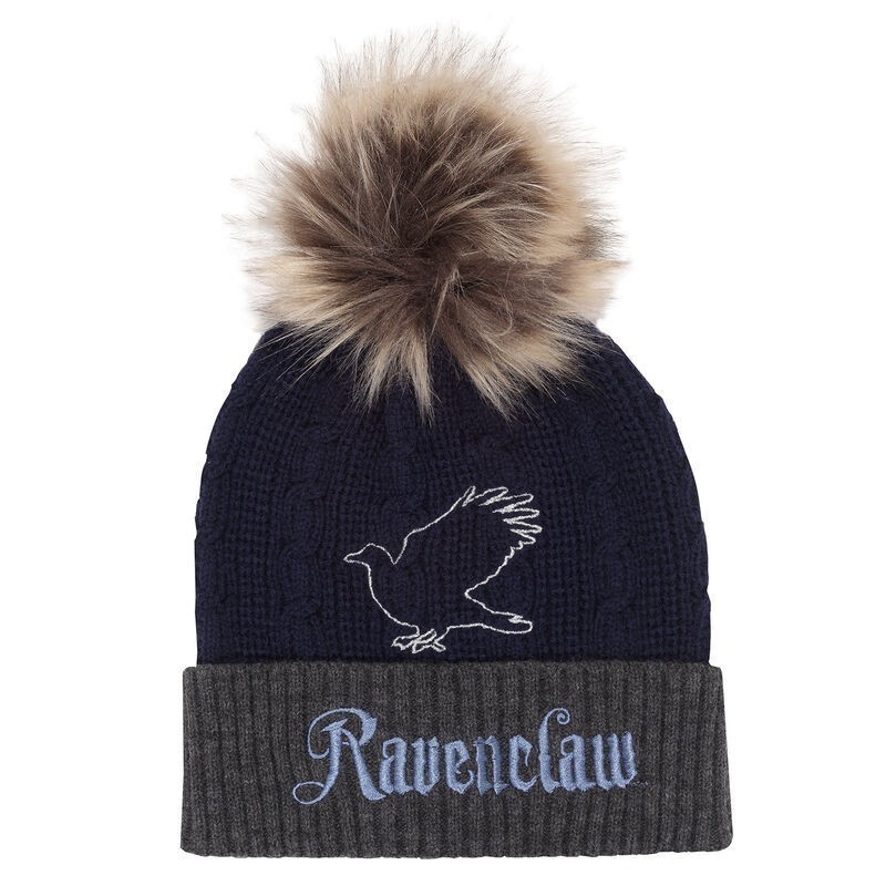Official Harry Potter Ravenclaw Fur Bobble Hat NEW