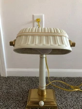 vintage Lenox porcelain desk lamp