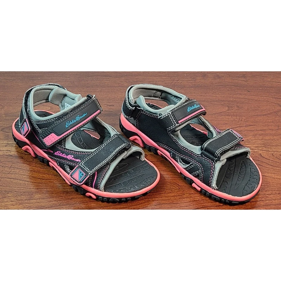 Sandalias Eddie Bauer Molly carbón, gris y rosa niñas talla 3 niñas niños 120713 Foto 3 de 4