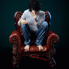 Anime DEATH NOTE L Lawliet 17cm PVC Model Toy Sofa Squatting Figure Model Toy