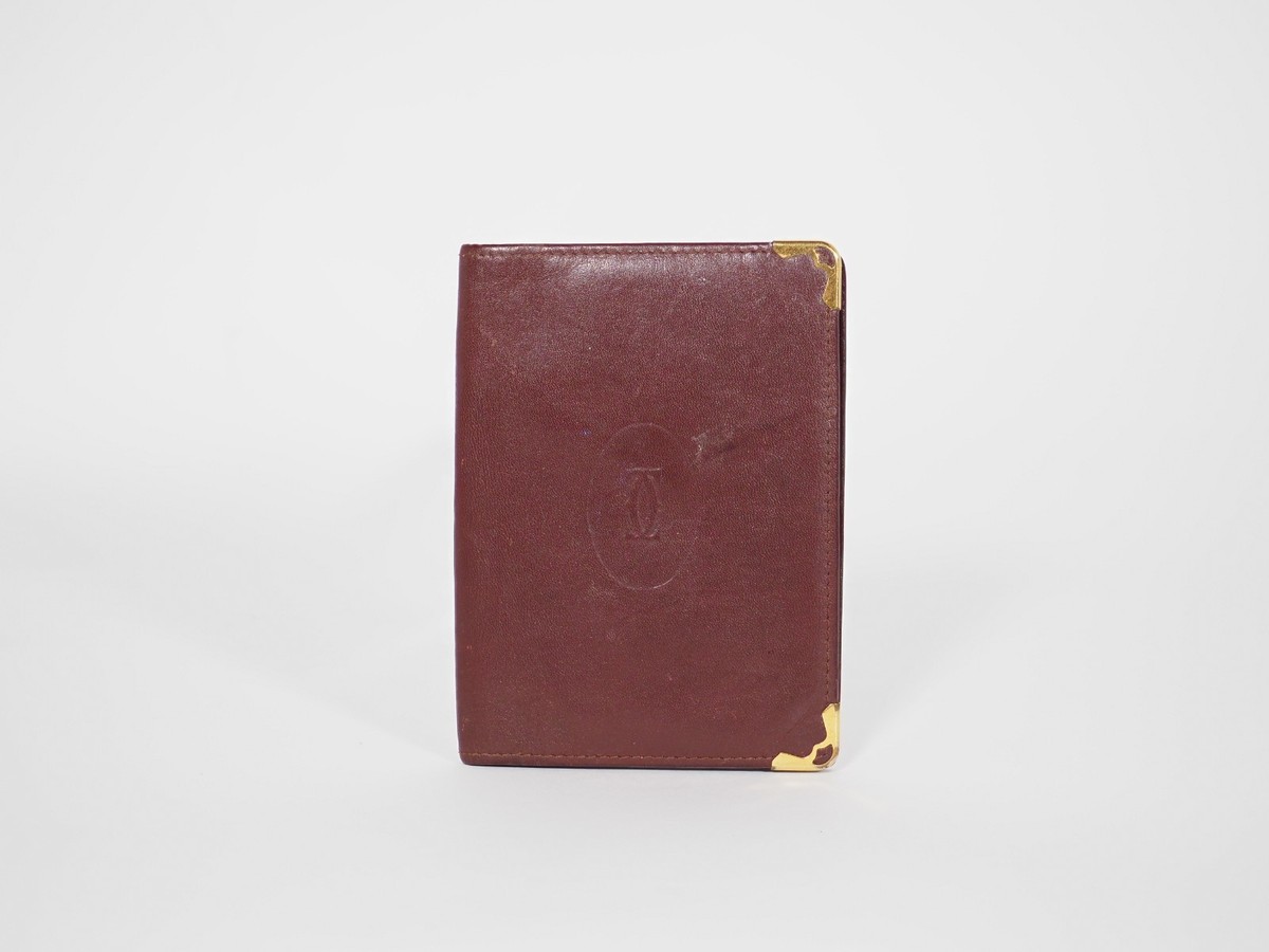 Cartier ノートカバー Vintage Cartier Must de Cartier Bordeaux Leather Notebook Cover