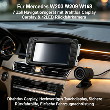 7 Zoll Bildschirm Navi Für Mercedes W203 W209 W168 12LED Rückfahrkamera 7 Zoll Bildschirm Navi Für Mercedes W203 W209 W168 12LED Rückfahrkamera