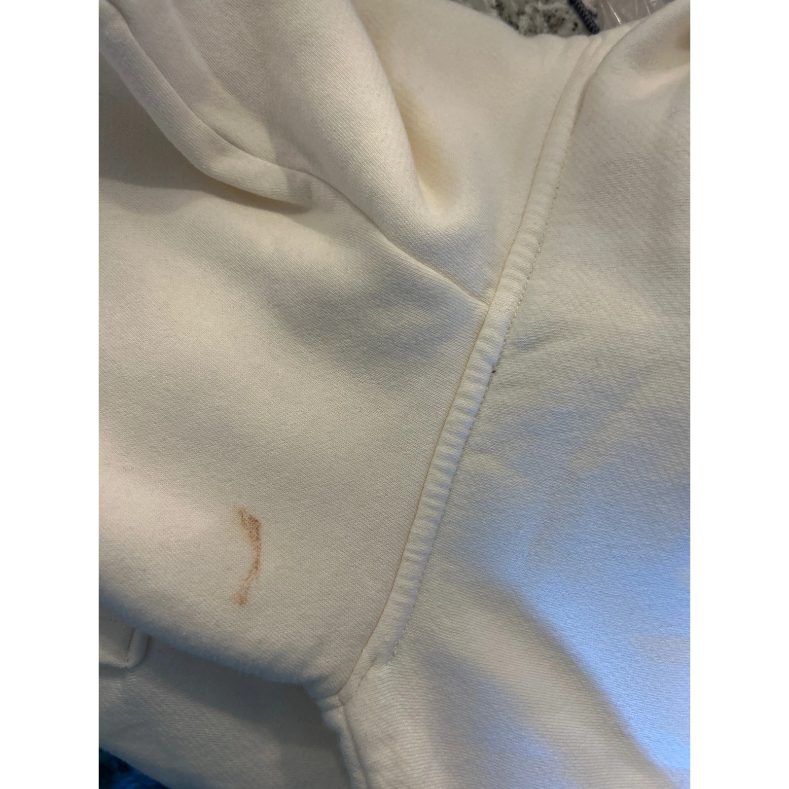 OFF WHITE J. Felpa con cappuccio Crew Heritage in pile avorio media