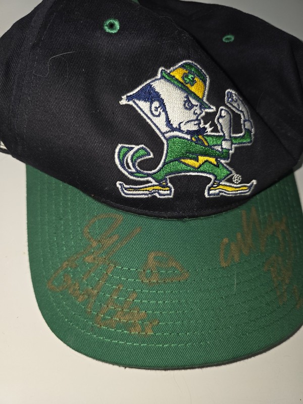 Note Dame Baseball Hat Autographed