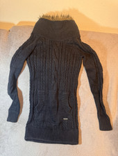 Superdry Damen Strickpullover Kapuze Kunstfel...
