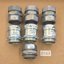 1-1/2 in EMT Conduit Fittings Compression Couplings Connectors Metal -Lot of 7-