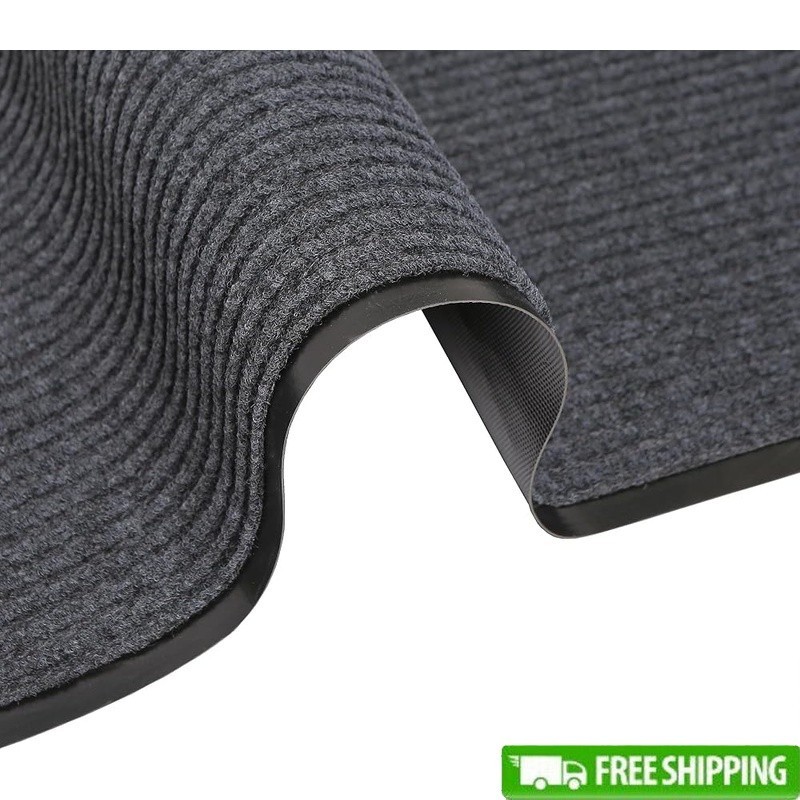 Non-Slip Indoor Outdoor Runner Rug Rubber Backing Low Pile Doormat Mat New