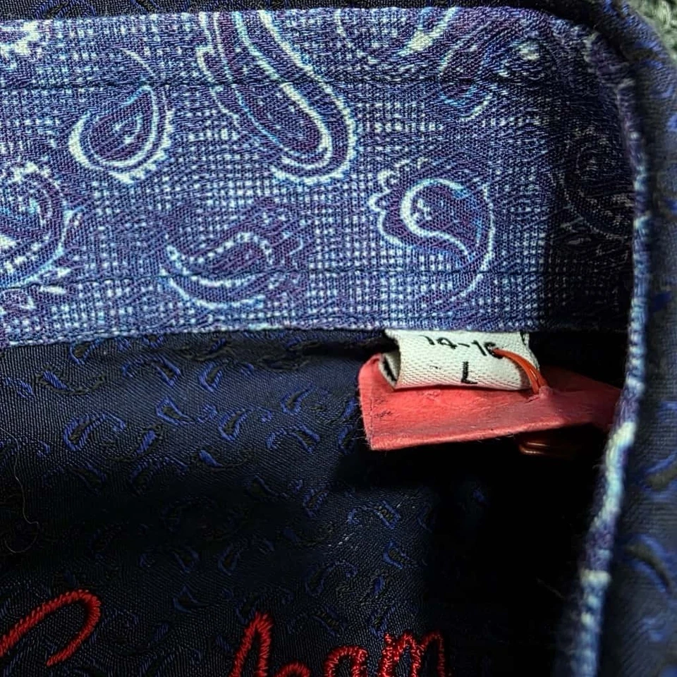 Camisa de vestir Robert Graham para niños L 14-16 paquete de 4 puños abatibles de diseñador Foto 4 de 4