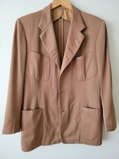 1940s Vintage Hart Schaffner  Marx Sport Coat Suit Jacket Medium Large WWII Pin