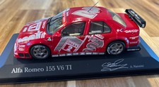 Minichamps 1:43 Alfa Romeo 155 V6 TI DTM Alessandro Nannini w/ Case