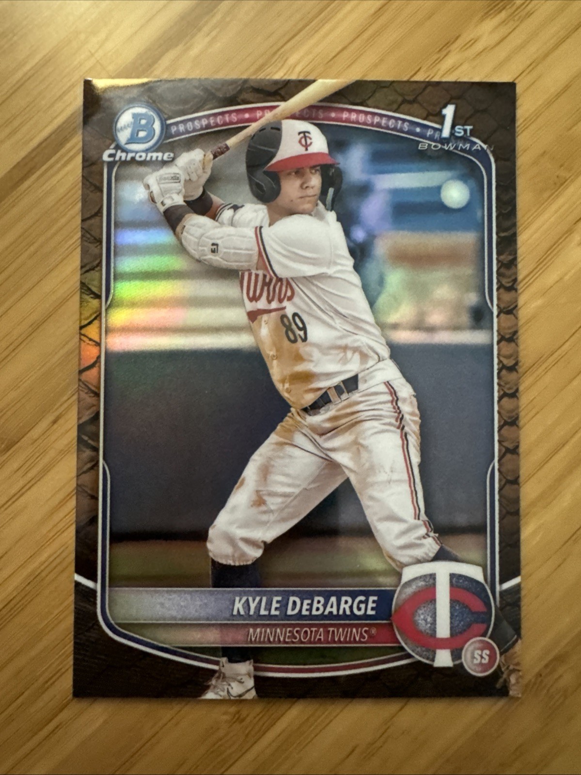Kyle DeBarge 2025 Bowman - Chrome Prospects 1st RC Reptilian Refractor #BCP-139