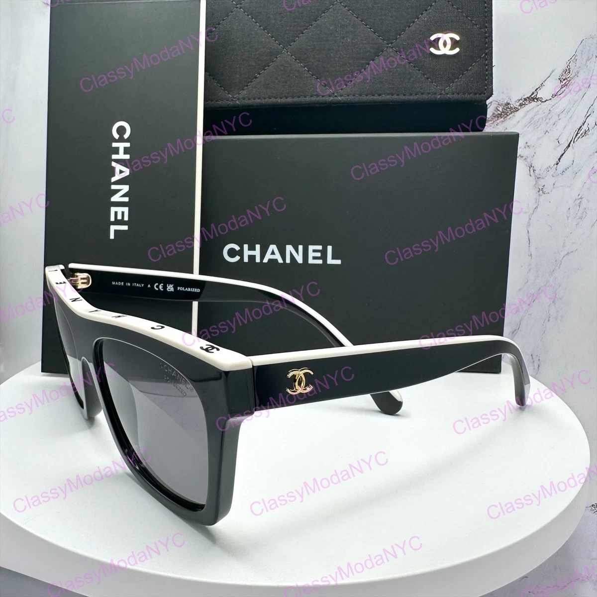 CHANEL Flower Black Sunglasses for Women for sale | eBay