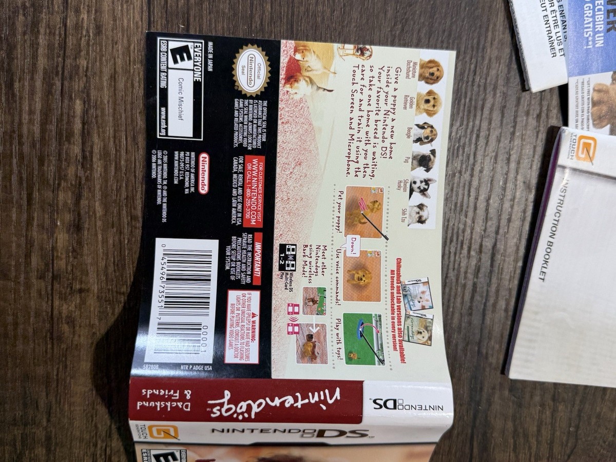Nintendogs: Dachshund & Friends Nintendo DS - Artwork NO CASE OR