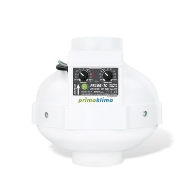 Prima Klima Rohrventilator PK100-TC 100 mm 280m3/Std Temperatur gesteuert Abluft