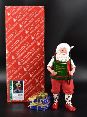 Deptartmen 56 Clothtique Possible Dreams HOW TO IMPROVE YOUR SWING Santa #71144